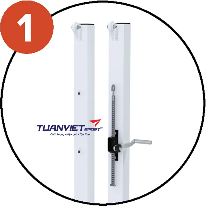 Trụ tennis chôn nòng tăng đơ ngoài Sodex Sport S25213