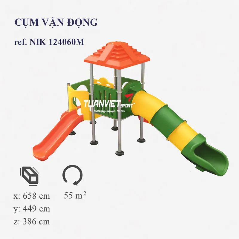 Cụm vận động cầu tuột ống nhựa LLDPE NIK124060M