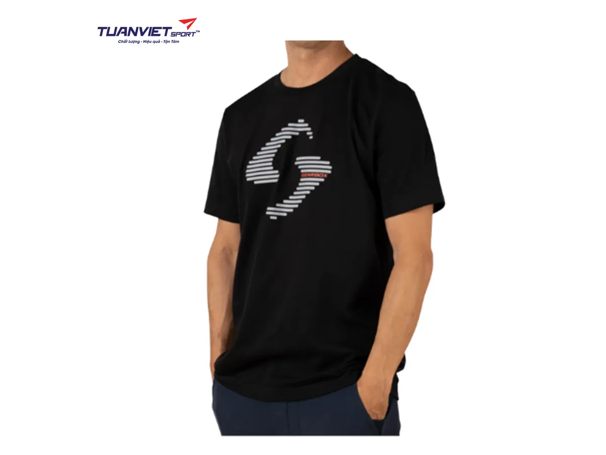 Áo cotton thể thao nam Gearbox Tee Black