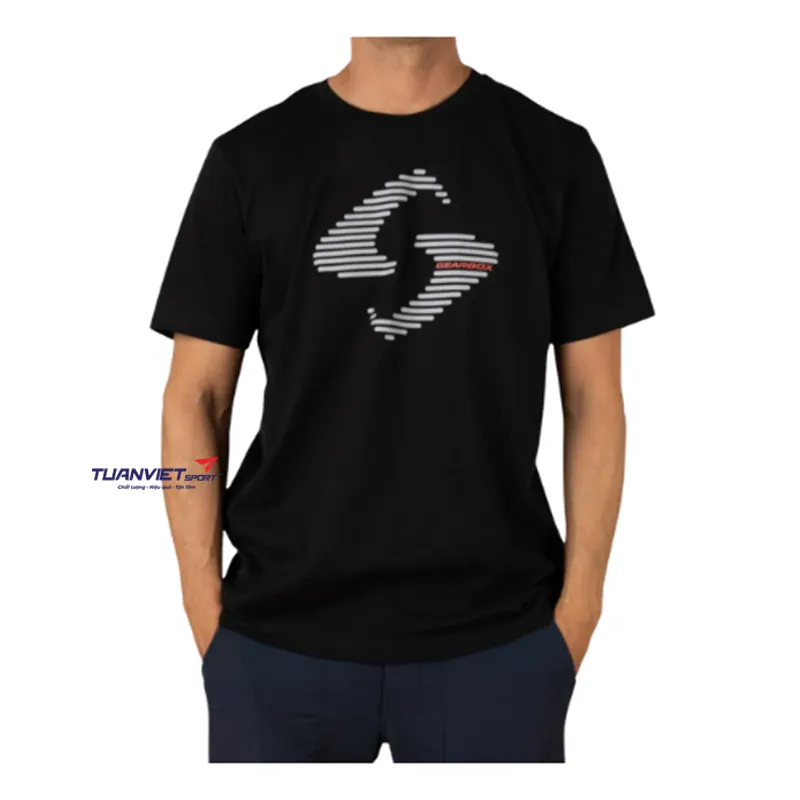 Áo cotton thể thao nam Gearbox Tee Black