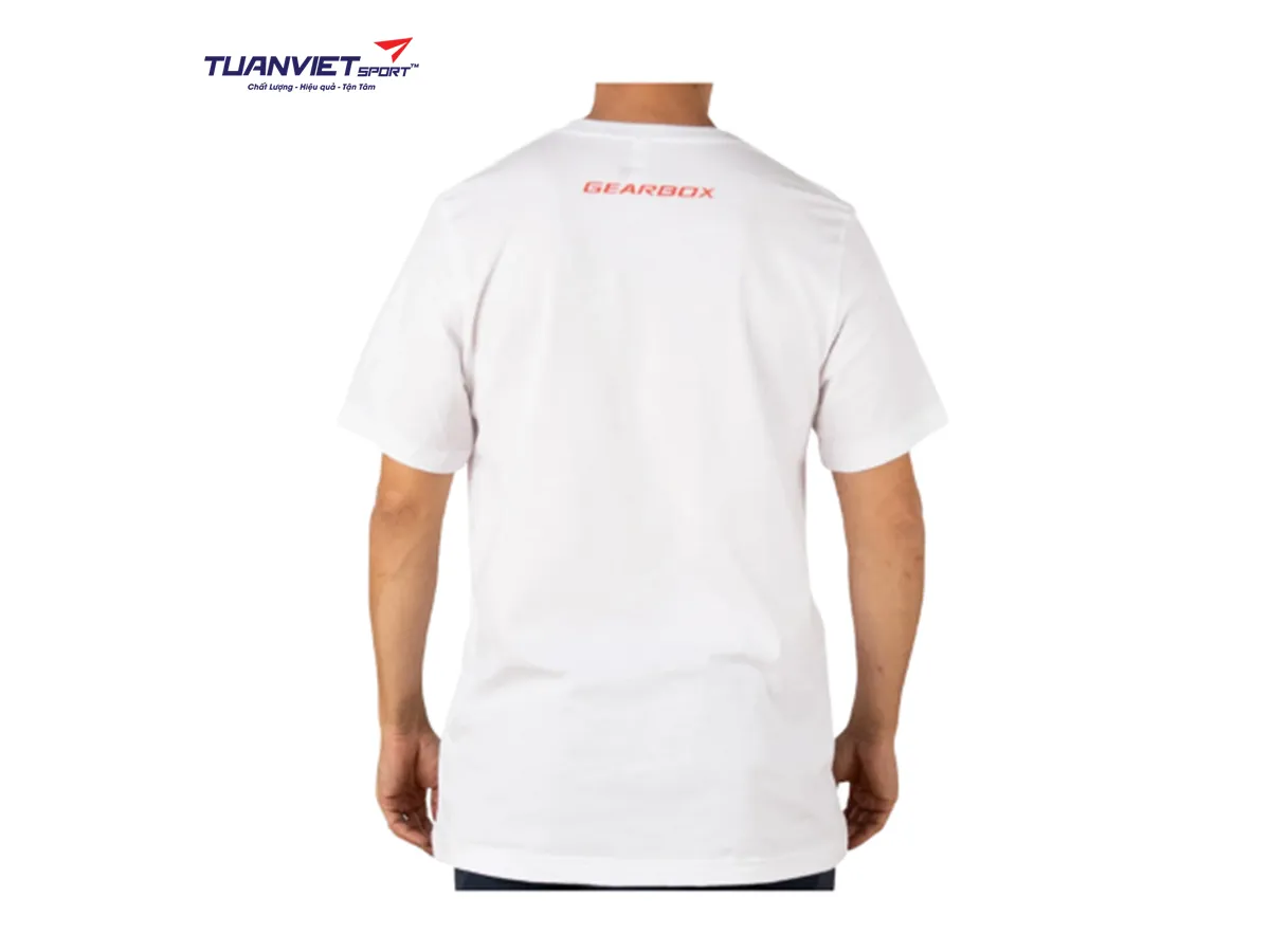 Áo cotton thể thao nam Gearbox Tee White