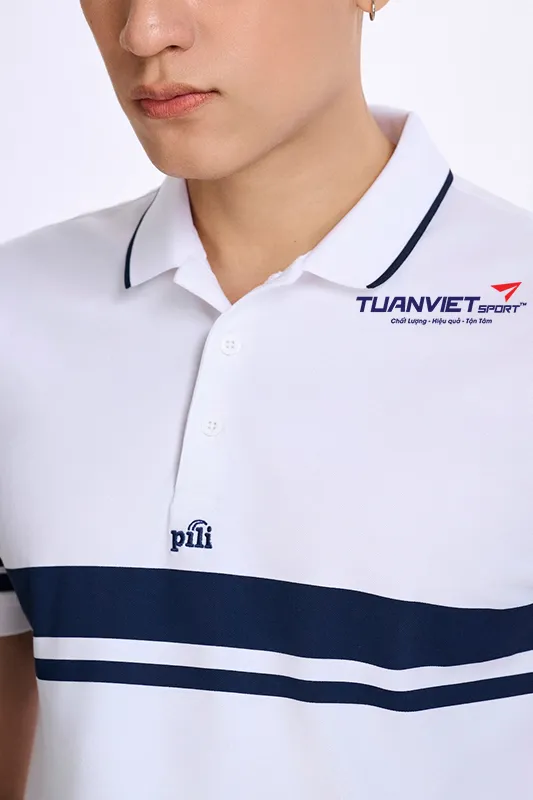 &Aacute;o Polo Nam PILI Phối Line Sọc Ngang Th&acirc;n &Aacute;o