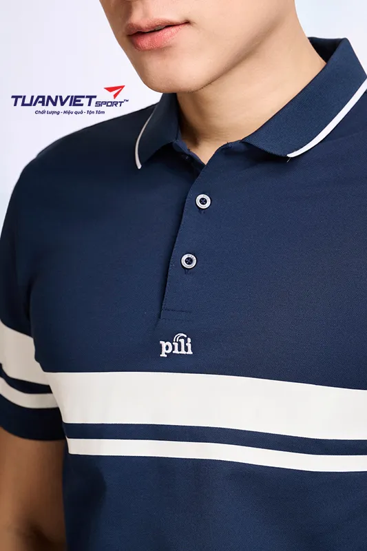 &Aacute;o Polo Nam PILI Phối Line Sọc Ngang Th&acirc;n &Aacute;o