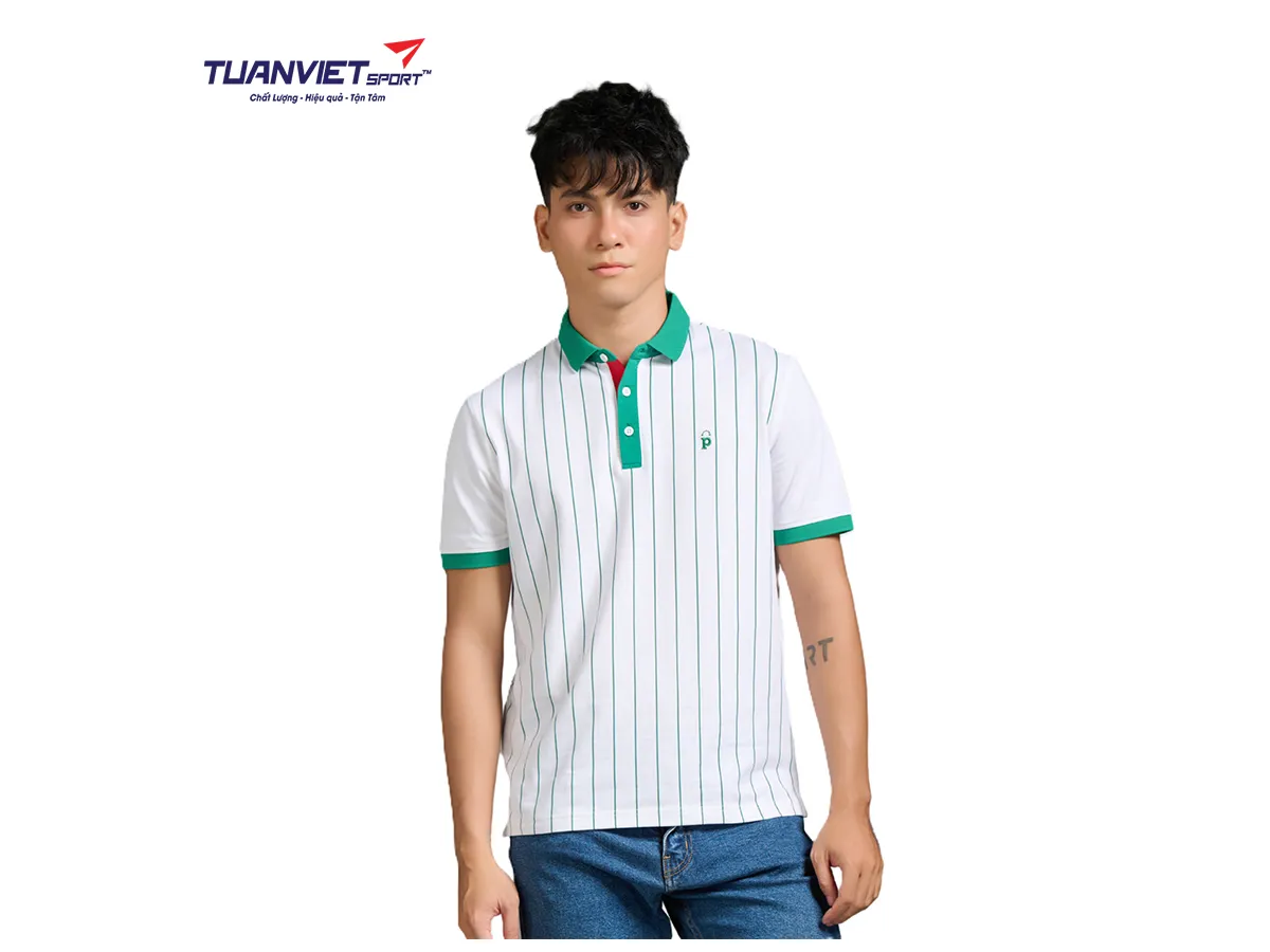 Áo Polo Thể Thao Nam PILI Thiết Kế Kẻ Sọc Thân Áo