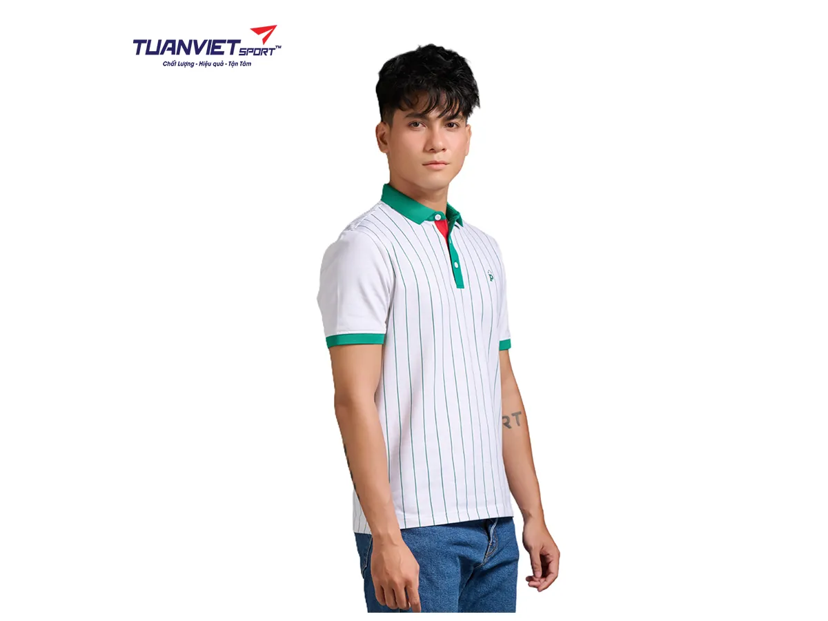 Áo Polo Thể Thao Nam PILI Thiết Kế Kẻ Sọc Thân Áo