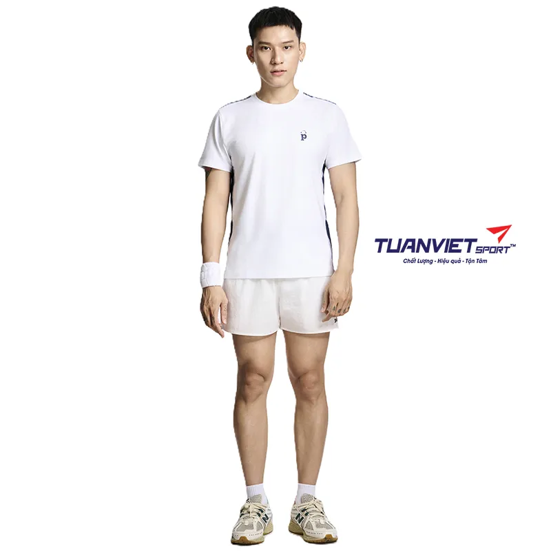 &Aacute;o Thun Nam PILI M&agrave;u Trắng Phối Line M&agrave;u Th&acirc;n &Aacute;o