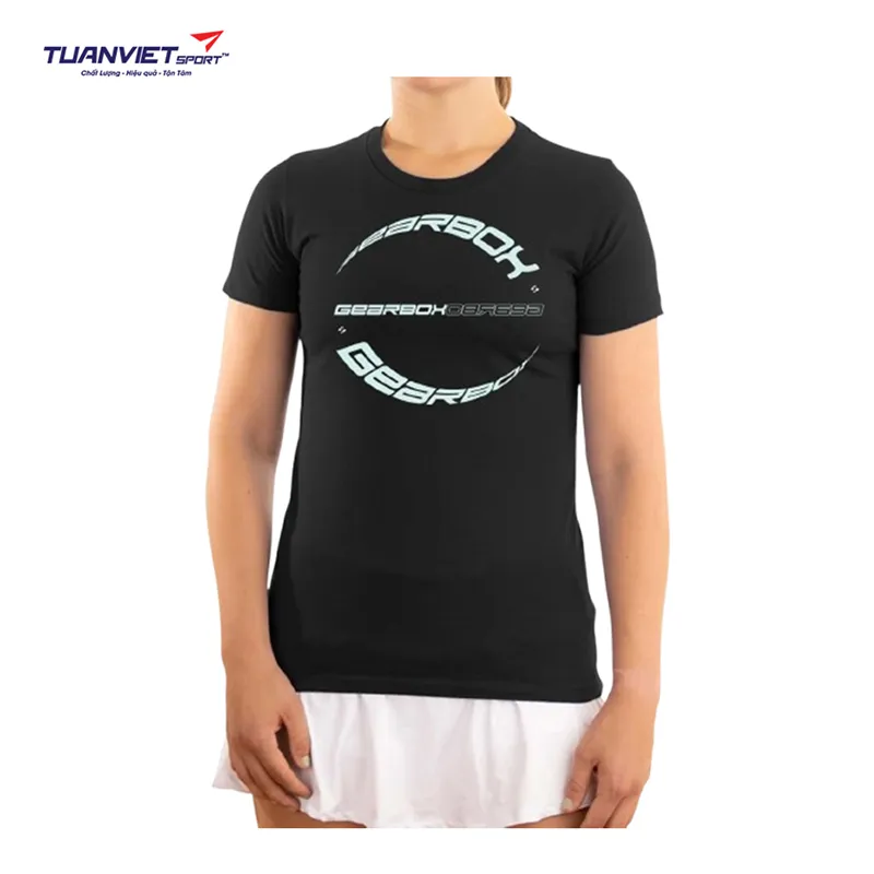 Áo cotton thể thao nữ Tee Black (Vortex)