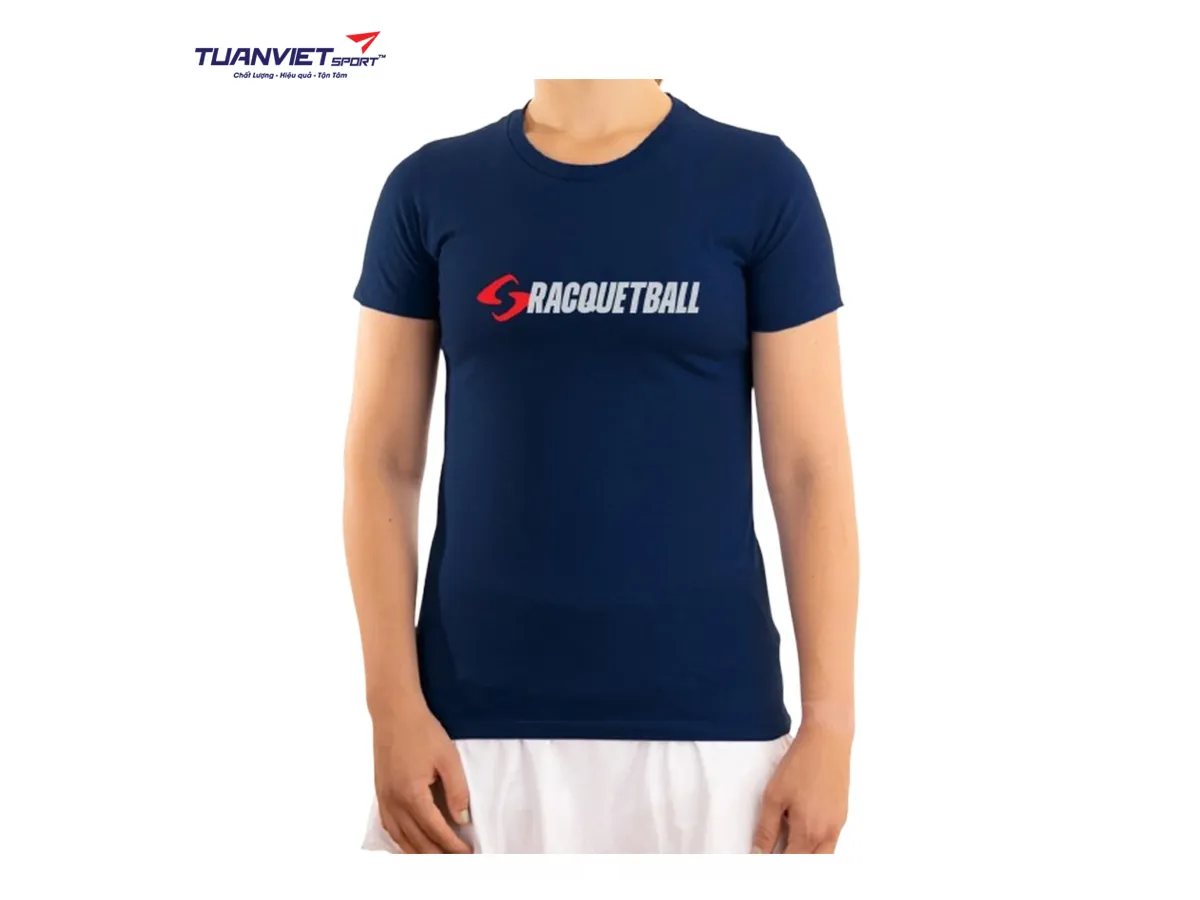 Áo cotton thể thao nữ Gearbox Tee Navy (Field Racquetball)
