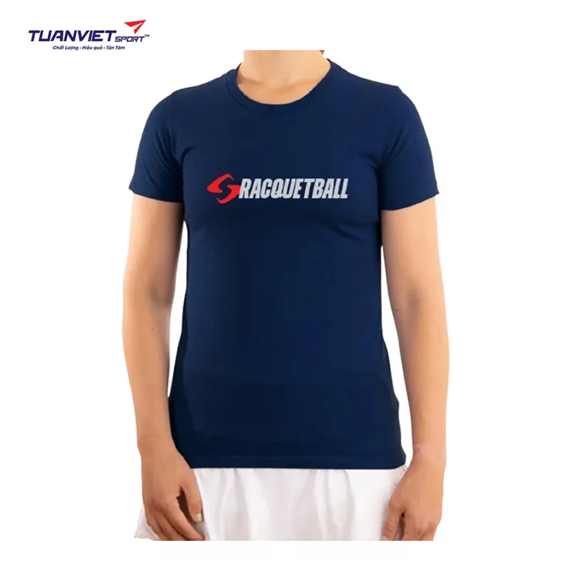 Áo cotton thể thao nữ Tee Navy (Field Racquetball)