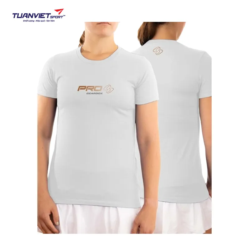 Áo cotton thể thao nữ Gearbox Tee White (Pro Shirt)