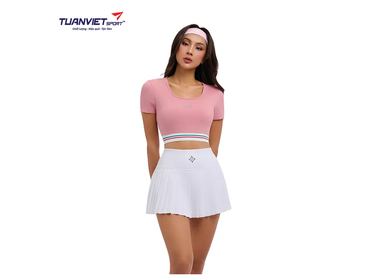 Áo Thun Croptop Thể Thao Nữ PILI Co Giãn, Thoáng Mát