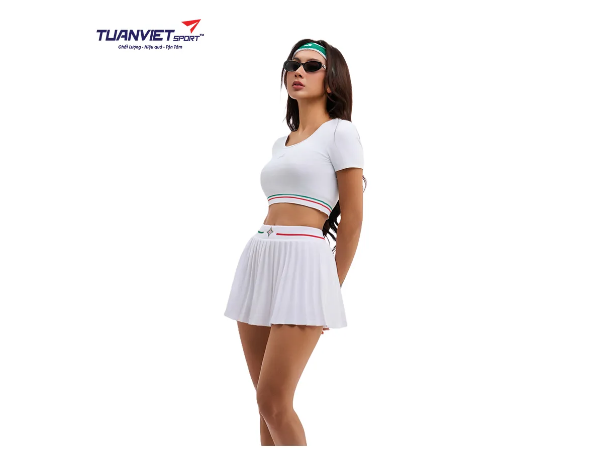 Áo Thun Croptop Thể Thao Nữ PILI Co Giãn, Thoáng Mát
