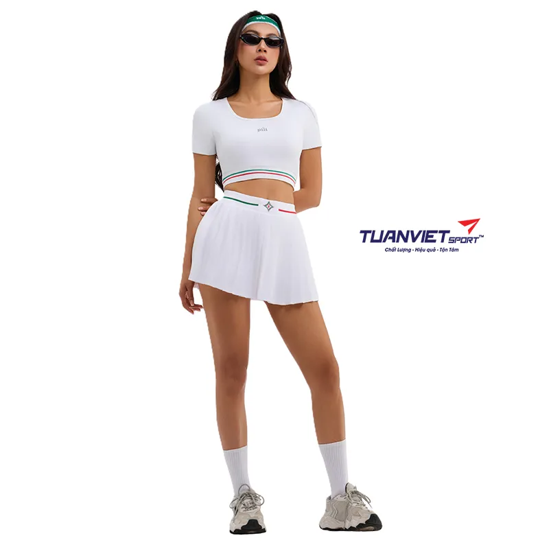 Áo Thun Croptop Thể Thao Nữ PILI Co Giãn, Thoáng Mát