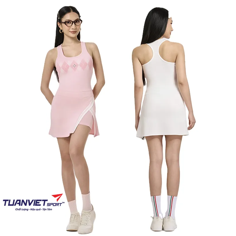 Đầm Nữ Thể Thao PILI Thiết Kế Vai Mảnh Xẻ T&agrave;