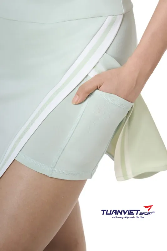 Đầm Nữ Thể Thao PILI Thiết Kế Vai Mảnh Xẻ T&agrave;