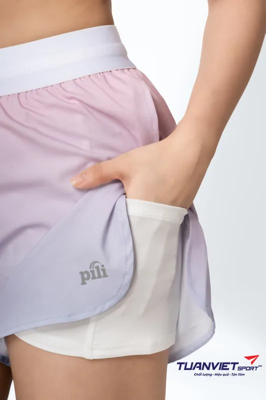 uần Short Thể Thao Nữ PILI Phối Vạt Ch&eacute;o