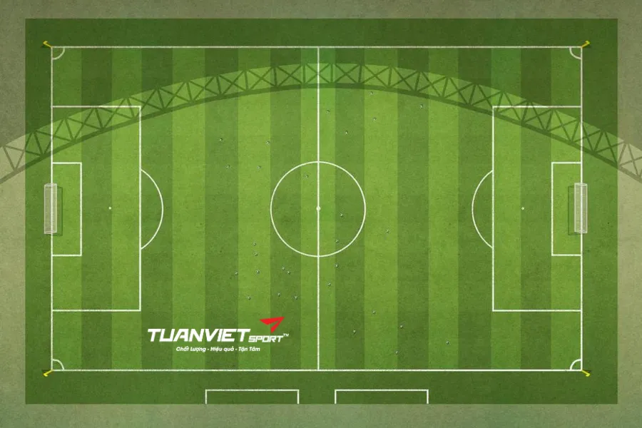 chiều dài sân bóng đá 11 người
