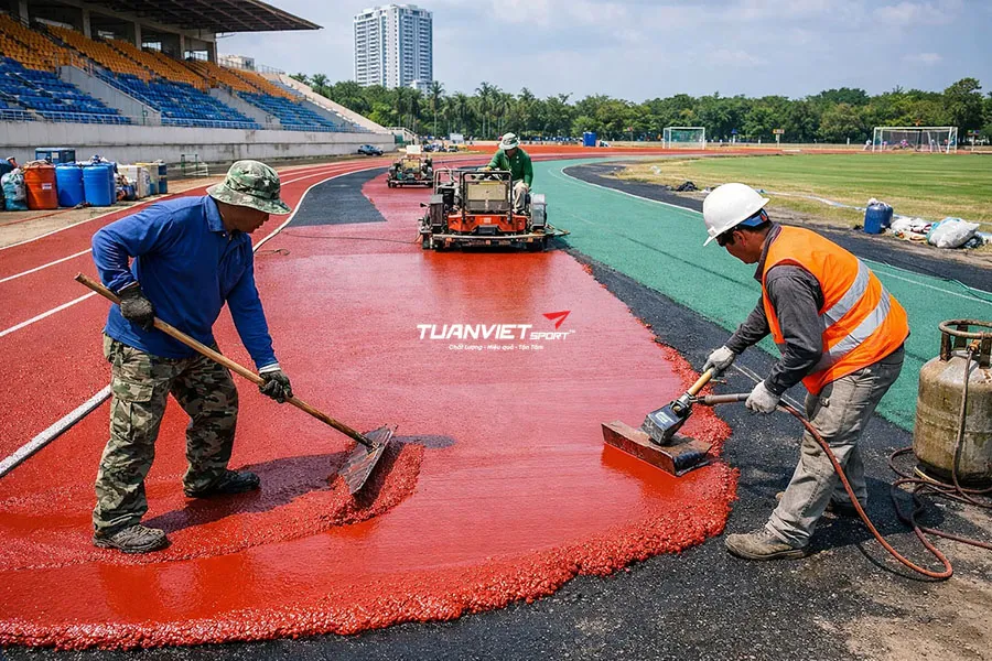 Bảng gi&aacute; thi c&ocirc;ng đường chạy điền kinh v&agrave; ti&ecirc;u chuẩn IAAF cần biết