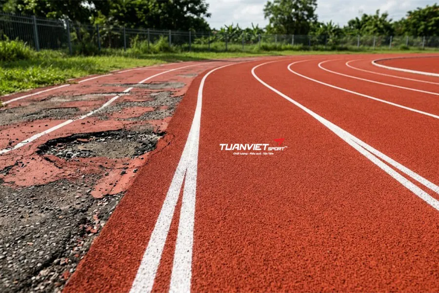 Giải ph&aacute;p thi c&ocirc;ng phục hồi đường chạy điền kinh