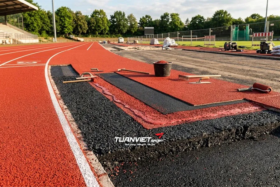 So s&aacute;nh c&aacute;c hệ thống thi c&ocirc;ng đường chạy điền kinh phổ biến hiện nay