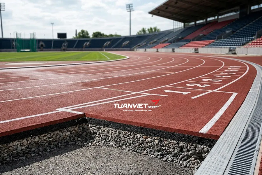 Thi công đường chạy điền kinh cần lưu ý gì để tối ưu hiệu suất và độ bền?