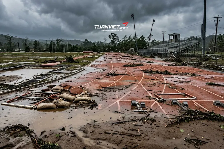 Thi c&ocirc;ng đường chạy điền kinh trong điều kiện thời tiết khắc nghiệt cần lưu &yacute; g&igrave;?