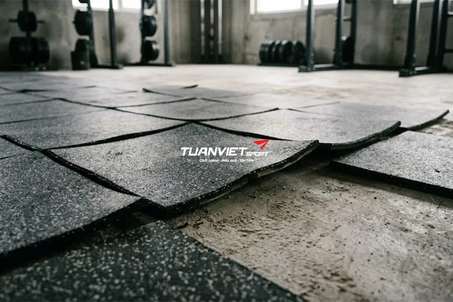 Kỹ thuật thi công thảm cao su phòng gym đúng chuẩn