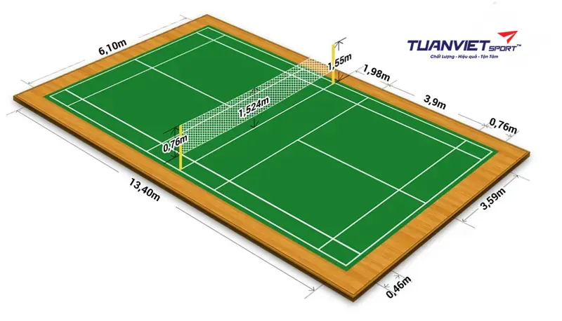 Báo giá làm sân cầu lông chi tiết theo từng hạng mục thi công