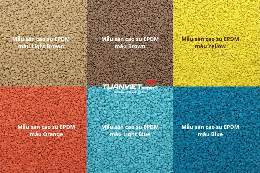 Bảng m&agrave;u hạt cao su EPDM tổng hợp c&aacute;c gam m&agrave;u mới nhất năm 2026