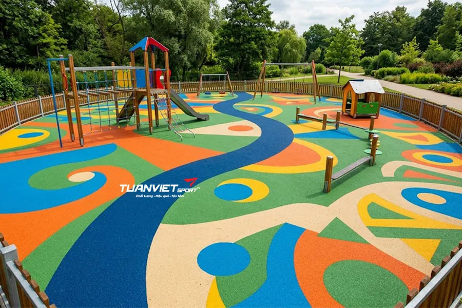 B&aacute;o gi&aacute; s&agrave;n cao su EPDM s&acirc;n chơi trẻ em cập nhật mới hiện nay