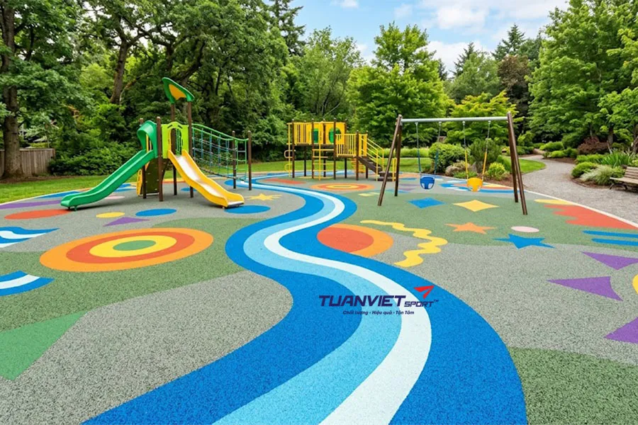 B&aacute;o gi&aacute; s&agrave;n cao su EPDM s&acirc;n chơi trẻ em cập nhật mới hiện nay