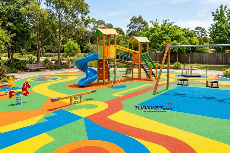 B&aacute;o gi&aacute; s&agrave;n cao su EPDM s&acirc;n chơi trẻ em cập nhật mới hiện nay
