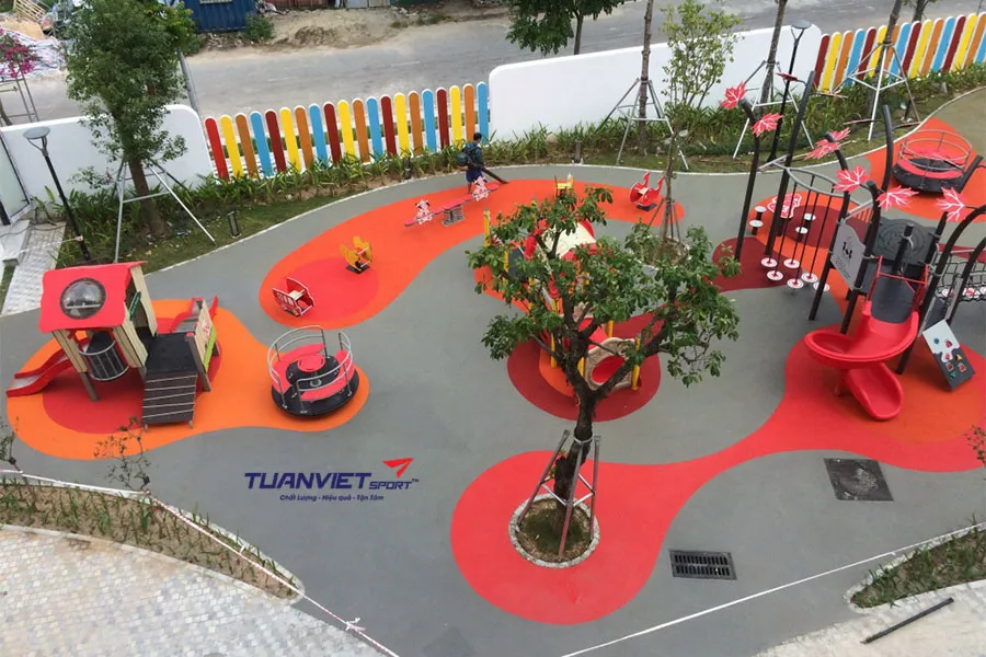 Hạt cao su EPDM trong thi c&ocirc;ng, Ưu điểm bảng m&agrave;u v&agrave; ứng dụng