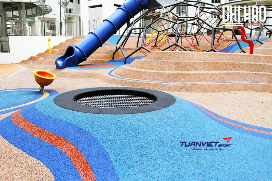 Thi c&ocirc;ng thảm cao su EPDM cho s&acirc;n chơi trẻ em an to&agrave;n