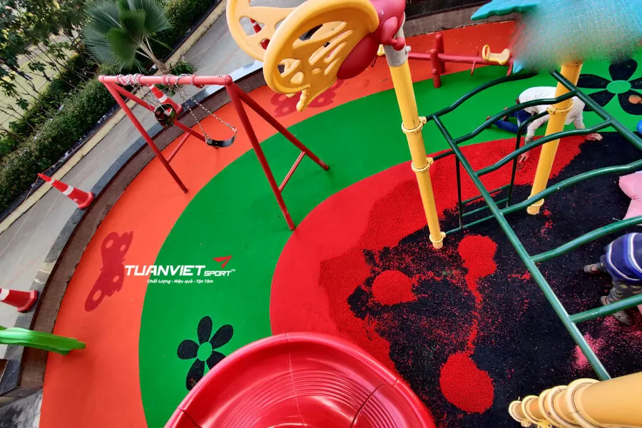 Thi c&ocirc;ng thảm cao su EPDM cho s&acirc;n chơi trẻ em an to&agrave;n