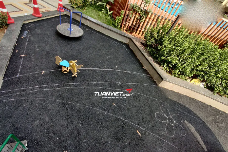 Thi c&ocirc;ng thảm cao su EPDM cho s&acirc;n chơi trẻ em an to&agrave;n