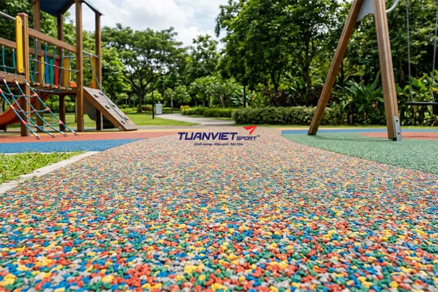 Ưu điểm của sàn cao su EPDM cho sân chơi trẻ em an toàn và bền đẹp