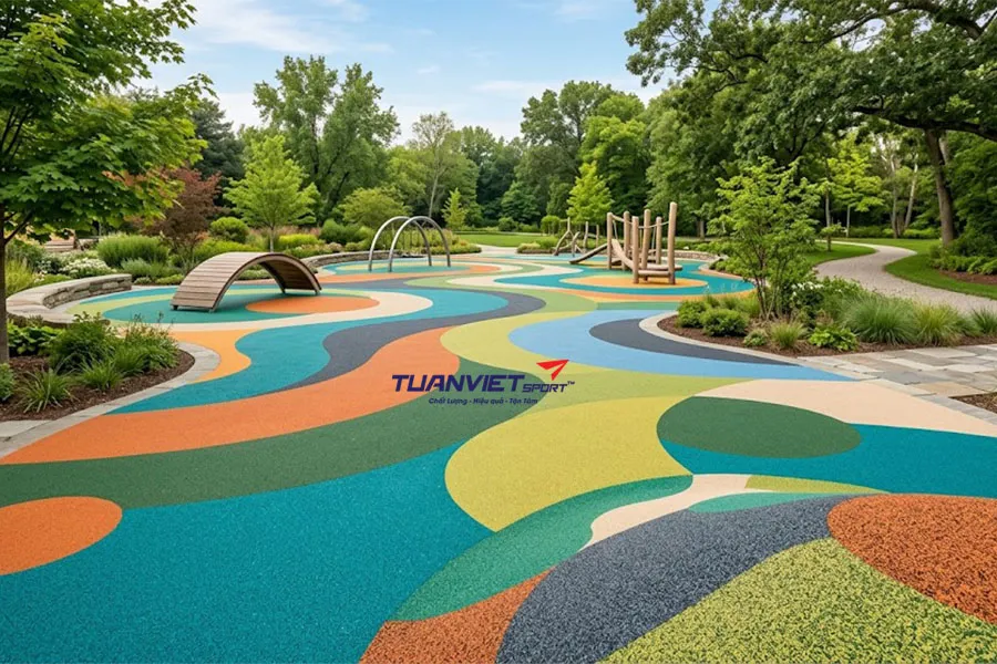 Ưu điểm của sàn cao su EPDM cho sân chơi trẻ em an toàn và bền đẹp