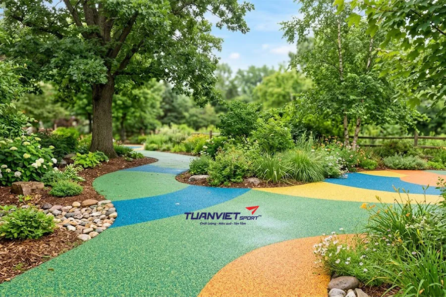 Ưu điểm của sàn cao su EPDM cho sân chơi trẻ em an toàn và bền đẹp