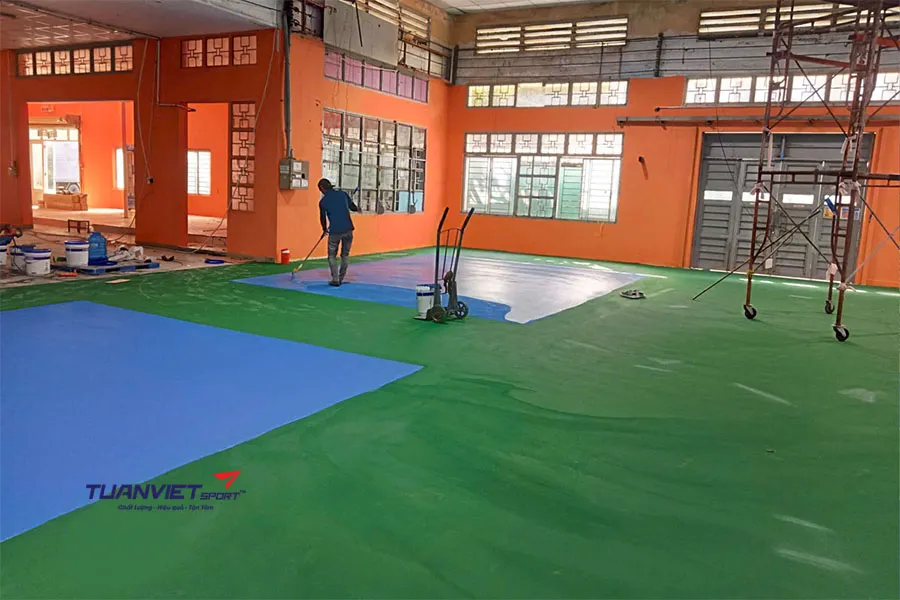 Quy tr&igrave;nh thi c&ocirc;ng sơn s&acirc;n Pickleball theo ti&ecirc;u chuẩn Quốc Tế