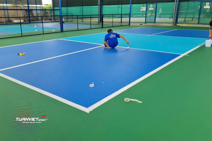 Vẽ sân pickleball đơn giản: Từ đo đạc, kẻ vạch đến căng lưới