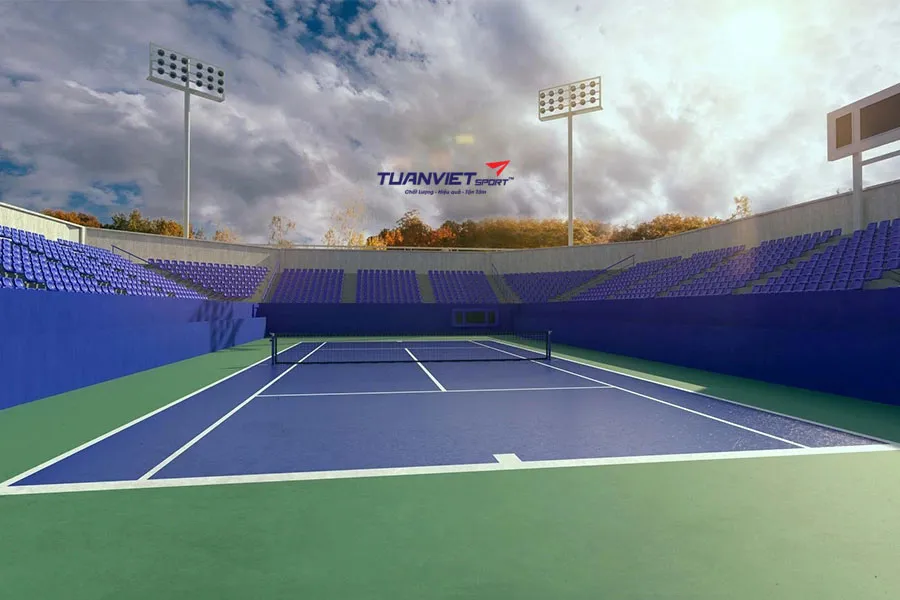 Top thiết bị thi công sân tennis cho công trình chuẩn quốc tế