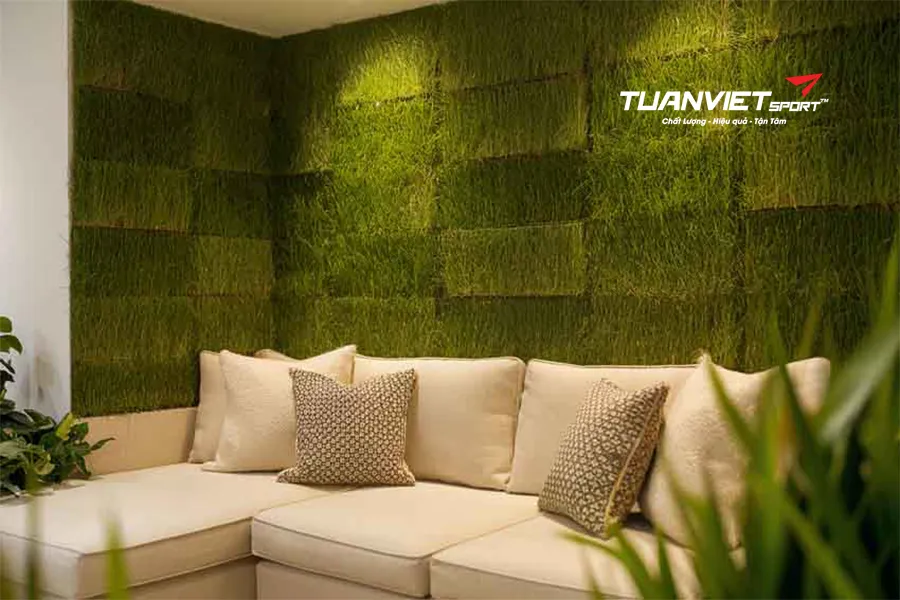 Biến phòng khách ấm cúng hơn mùa Giáng sinh với cỏ nhân tạo trang trí Noel