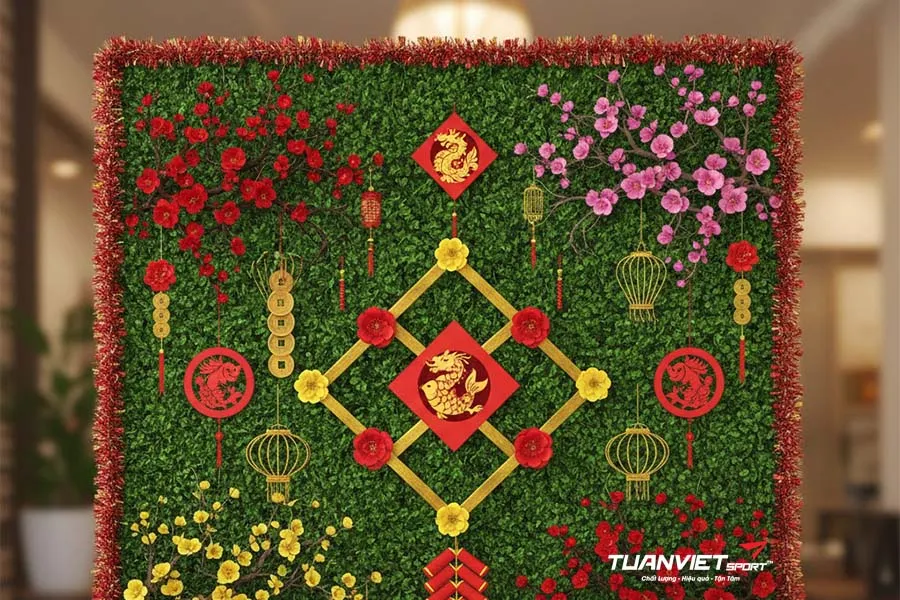 Cập nhật gi&aacute; cỏ nh&acirc;n tạo trang tr&iacute; Tết 2025 v&agrave; gợi &yacute; trang tr&iacute; thực tế