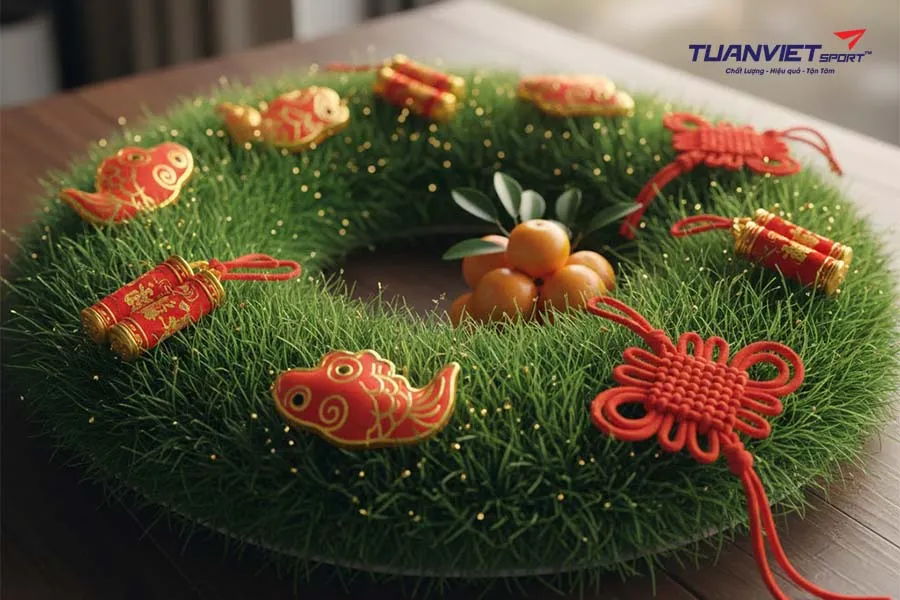 Cập nhật gi&aacute; cỏ nh&acirc;n tạo trang tr&iacute; Tết 2025 v&agrave; gợi &yacute; trang tr&iacute; thực tế