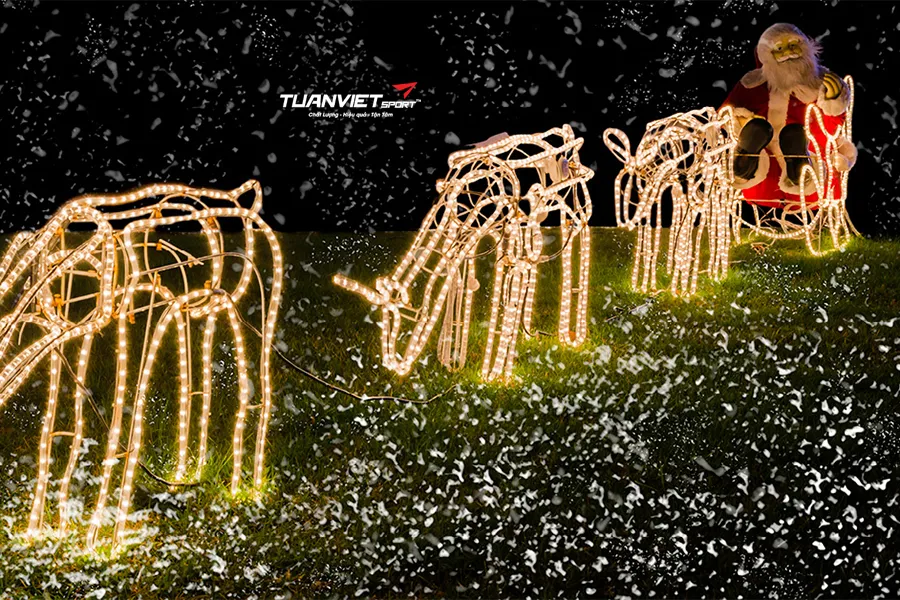 Mẹo giữ màu cỏ nhân tạo luôn tươi khi trưng bày dưới ánh đèn Noel