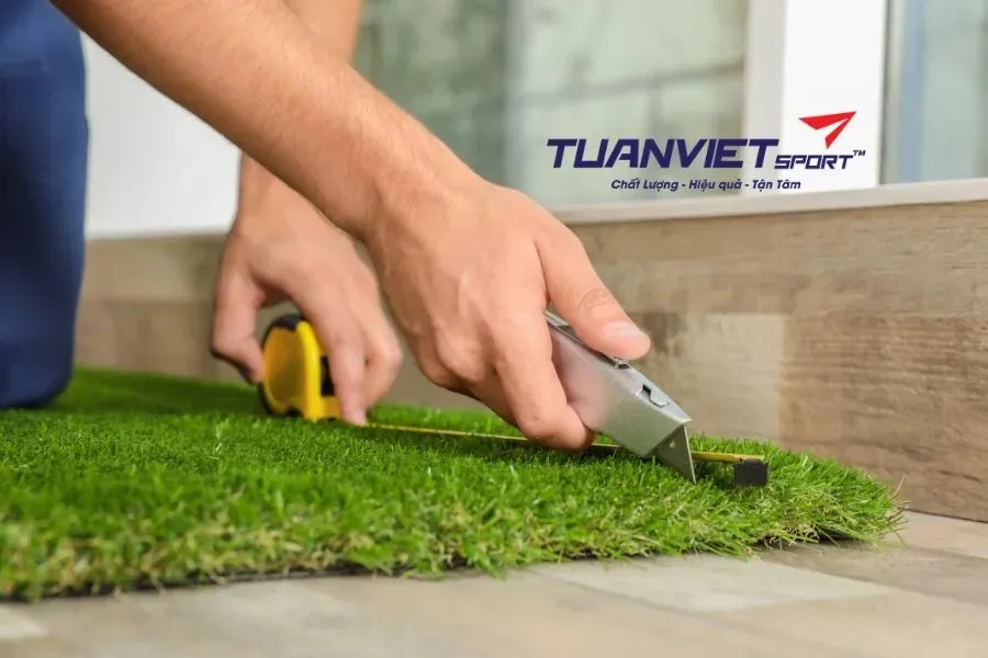 Quy trình thi công thảm cỏ nhân tạo sân vườn