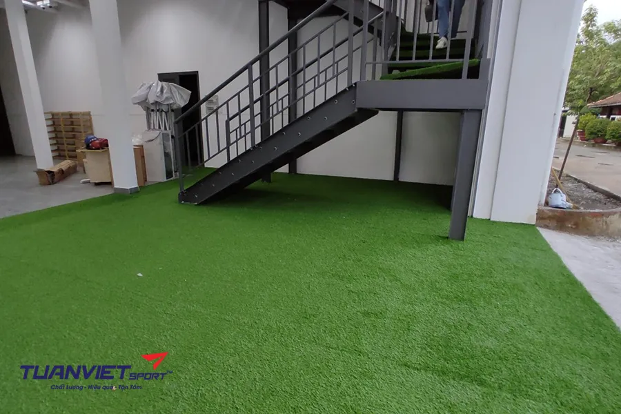 Thảm cỏ nhân tạo sân vườn giá rẻ – ứng dụng trong nhà, trường học, quán cafe và khu dân cư