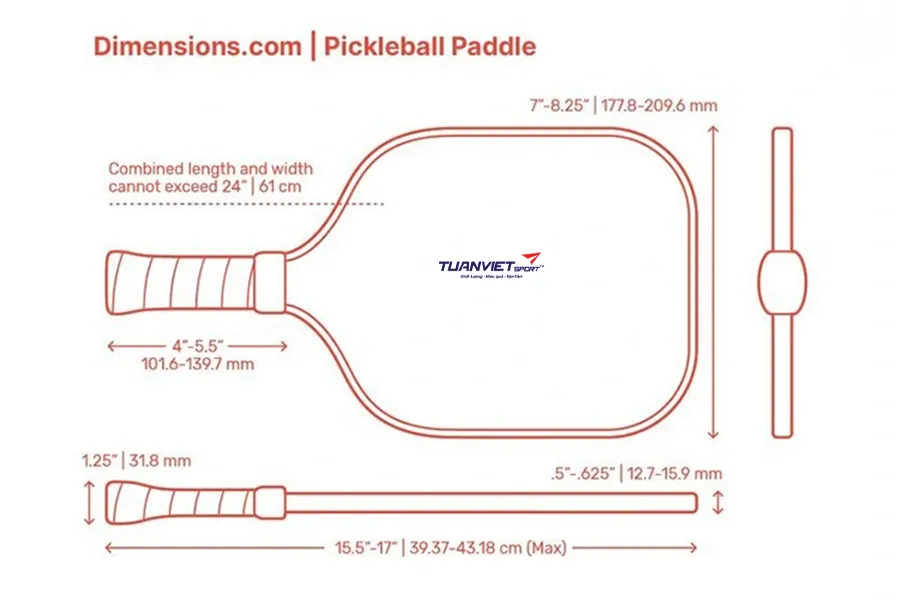 Cách chọn kích thước cán vợt Pickleball phù hợp