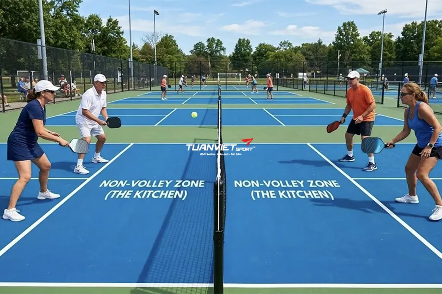 Chiến thuật vị trí đánh đôi pickleball giúp phối hợp ăn ý và làm chủ trận đấu